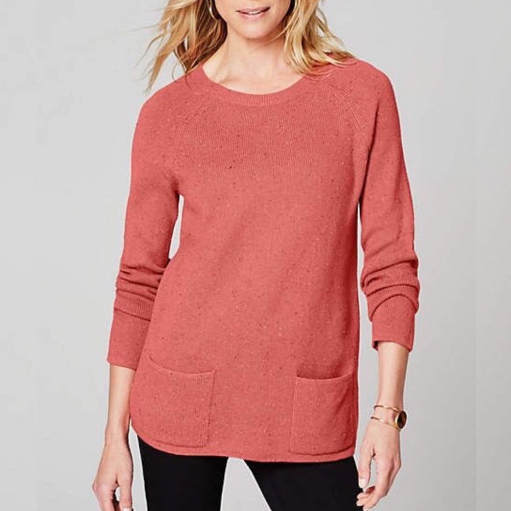 J. Jill Coral Crewneck Sweater